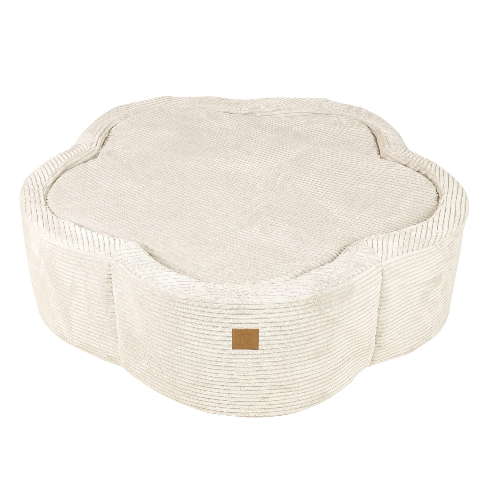 Gėlės formos kamuoliukų baseinas | Vanilės spalvos veliūras - Image 3