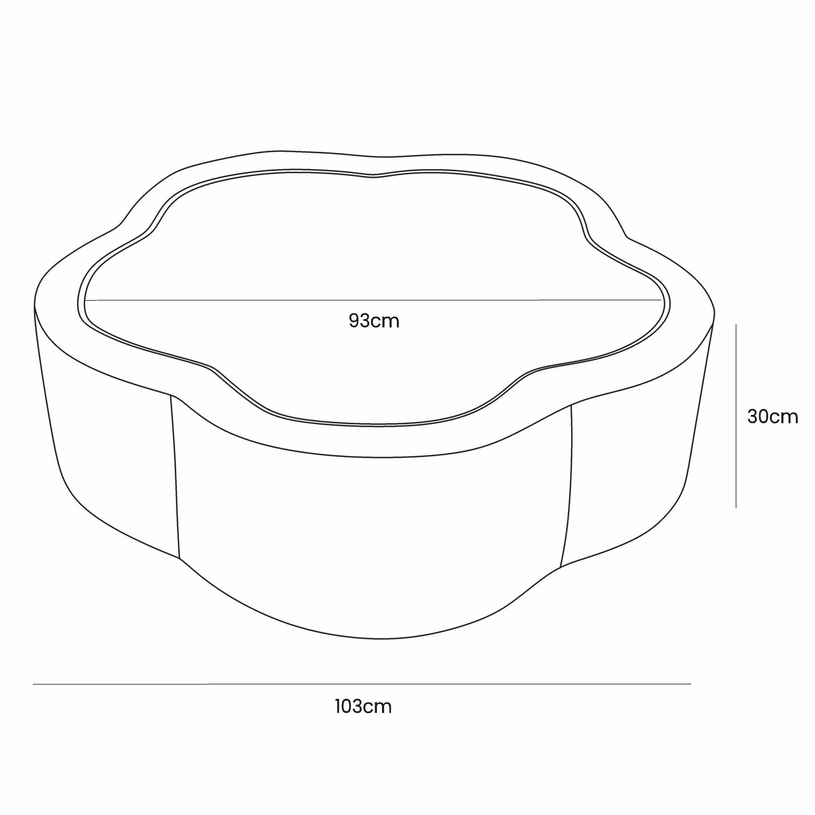 Gėlės formos kamuoliukų baseinas | Smėlio spalvos veliūras - Image 5