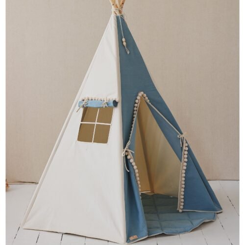 Tipi palapinė - džinso su bumbulais