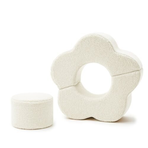 Minkštų modulių rinkinys Gėlė | 3 dalys | Meškiuko kreminė