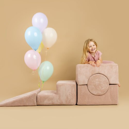 IMG_8912 Minkštų modulių rinkinys | 5 elementai | Pudrinė rožinė